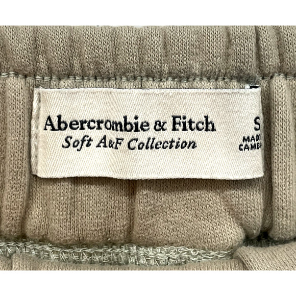 Abercrombie and Fitch Joggers Womens Small Beige Soft AF Pull On Lounge Workout - Picture 3 of 11